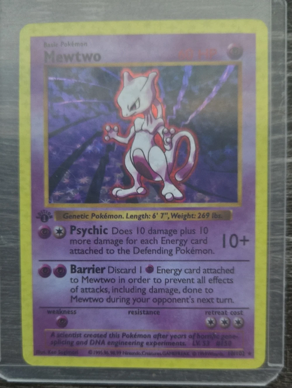Mewtwo Proxy Pokémon Holographic Card
